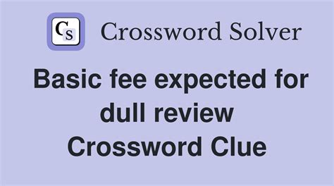 DULL PAIN crossword clue